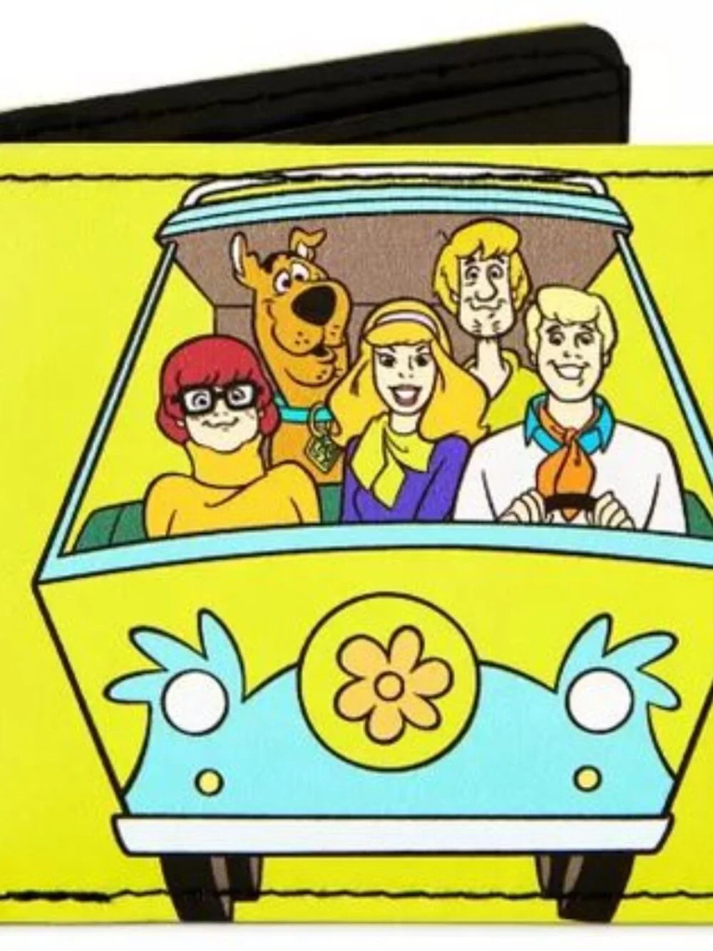 Scooby Doo Bi-Fold Wallet Group Driving Mystery Machine Yellow